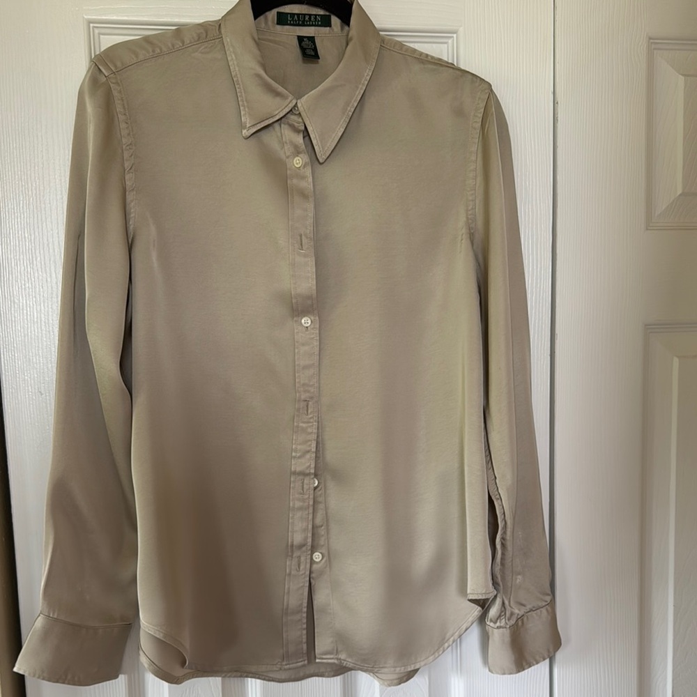 Ralph Lauren Women Tan Shirt